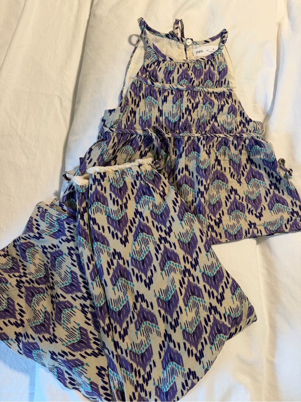 Zara NWTGirls Floral Ikat Print tank and pant set